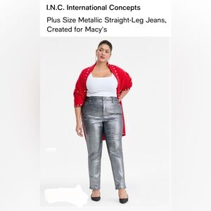 INC International Concepts Silver Straight-Leg Jeans